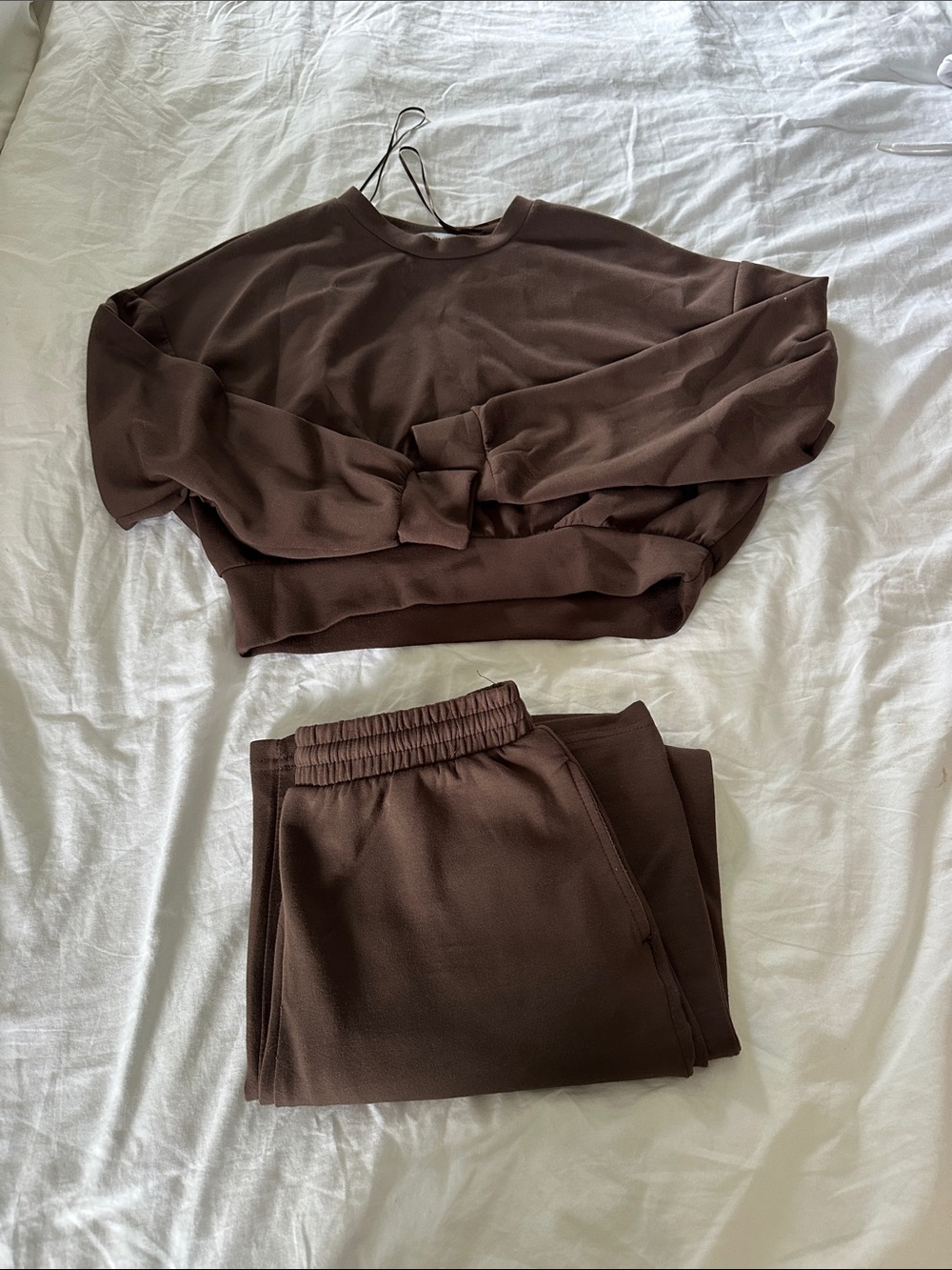 Always Women's Brown Cozy Jogger Set - Sweatshirt & Track Pants